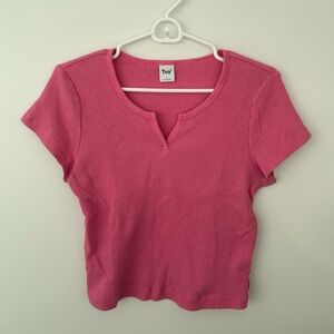 Aritzia (TNA) Waffle Notch T-Shirt